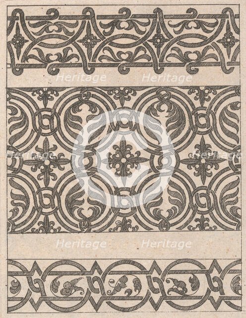 Copies after the 'Livre contenant passement de moresques' (plate 15), 19th century (?). Creator: Jacques Androuet Du Cerceau.