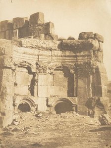 Hémicycle de l'enceinte des Temples, à Baâlbek, September 15, 1850. Creator: Maxime du Camp.