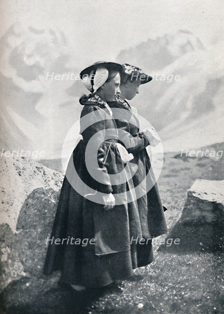 Two Swiss women, 1912. Artist: Charles Lefebure.