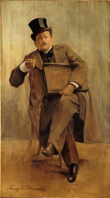 Portrait of Georges Courteline (1858-1929), writer, c1898. Creator: Léopold Stevens.