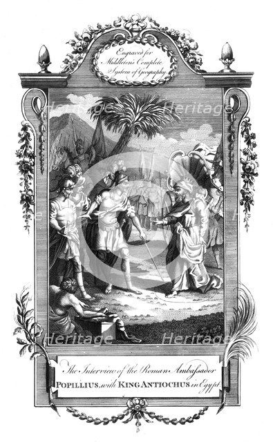 The meeting between the Roman Ambassador, Popillius, and King Antiochus, Egypt, c18th century. Artist: Unknown