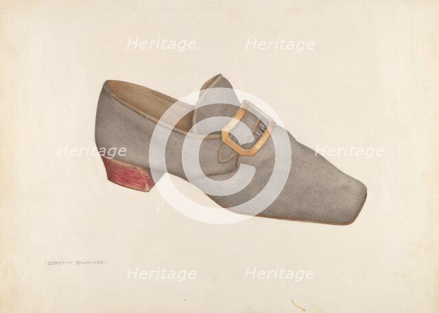 Man's Shoe, 1941. Creator: Dorothy Dwin.