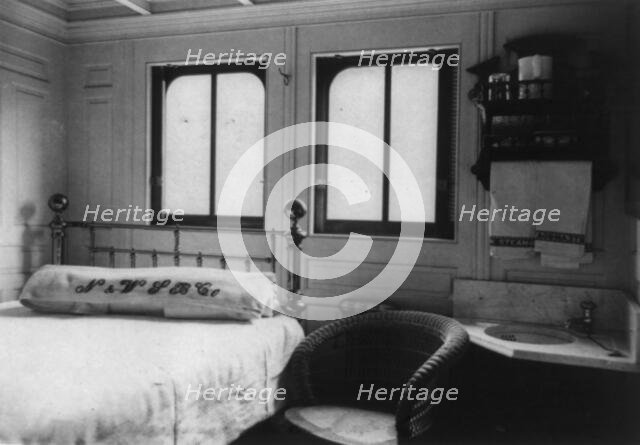 Interior view of steamboat cabin, c1900. Creator: Frances Benjamin Johnston.
