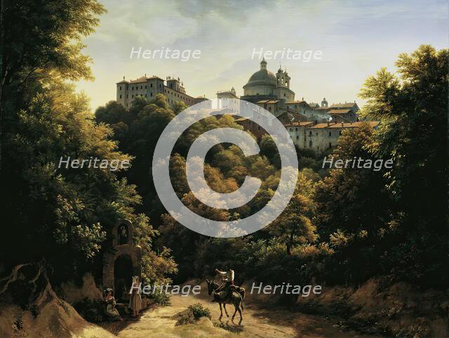 View of Ariccia, 1842. Creator: Johann Heinrich Schilbach.