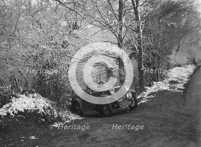 1935 Singer Le Mans taking part in a motoring trial, late 1930s. Artist: Bill Brunell.