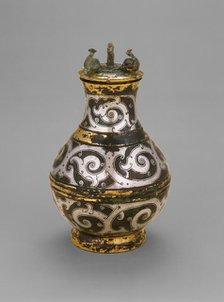 Covered Jar (Hu), Eastern Zhou dynasty, Warring States period,late 4th/3rd cent. B.C. Creator: Unknown.