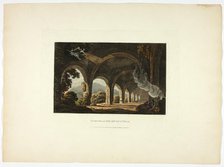 Stables of Meccena's Villa, plate eleven from the Ruins of Rome, published February 1, 1798. Creator: Matthew Dubourg.