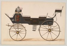 Design for Early Style Drag with No Top, ca. 1860. Creator: Brewster & Co.