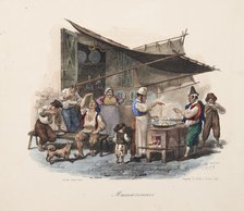 Maccaronaro (Macaroni Vendor). From "Scene di vita e costumi napoletani", 1839. Creator: Dura; Gaetano (1805-1878).