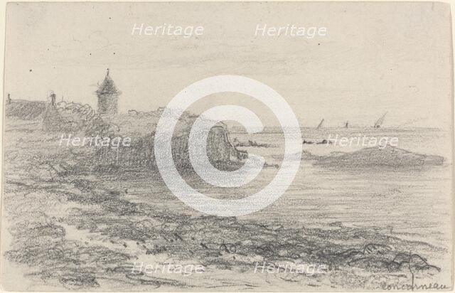 The Coast at Concarneau, mid-late 19th century. Creator: Eugene Louis Boudin.