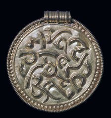 Gold bracteate from a fifth century Norwegian hoard, 6th century. Artist: Unknown