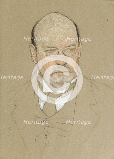 Portrait of the painter Ilya Ostroukhov (1858-1929), 1923. Artist: Andreev, Nikolai Andreevich (1873-1932)