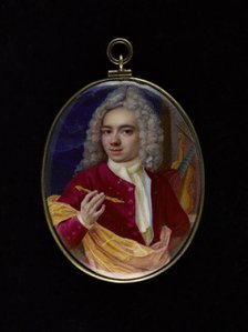 Portrait of a man, probably a musician, between 1725 and 1750. Creator: English School.