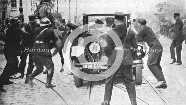 The assassination of Alexander I, King of Yugoslavia, Marseilles, France, 9 October 1934. Artist: Unknown