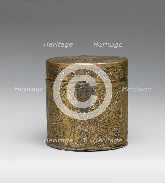 Pyxis Depicting Standing Saints or Ecclesiastics..., mid-to late13th century. Creator: Unknown.