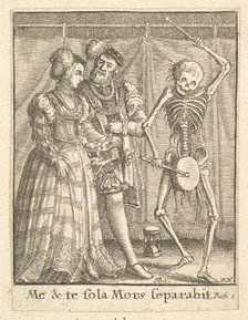 Bridal pair, from the Dance of Death, 1651. Creator: Wenceslaus Hollar.