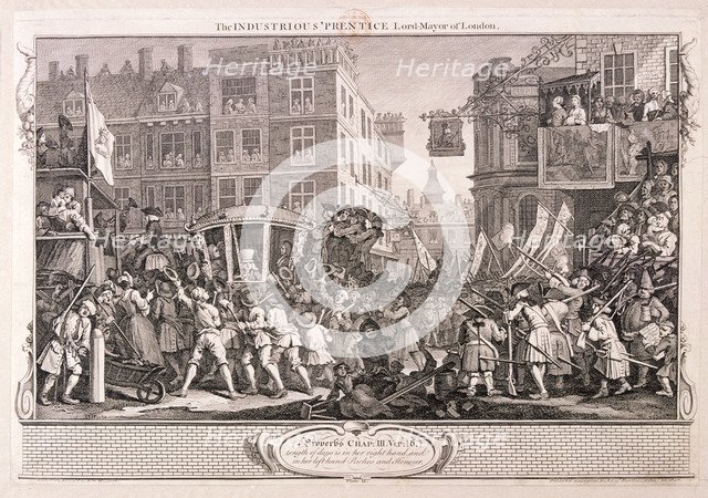 'The industrious 'prentice Lord-Mayor of London', plate XII of Industry and Idleness, 1747. Artist: William Hogarth