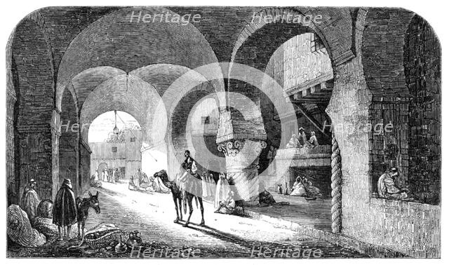 The Desert Route - Caravanserai, near El Arish, 1857. Creator: Unknown.