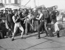 U.S.S. New York, a 10-round bout, anniversary of Santiago, 1899 July 3. Creator: Unknown.