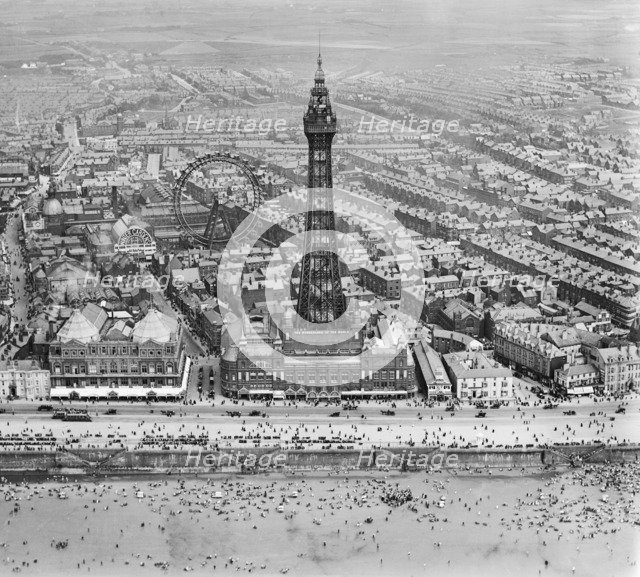 Blackpool Tower, Lancashire, 1920. Artist: Aerofilms.