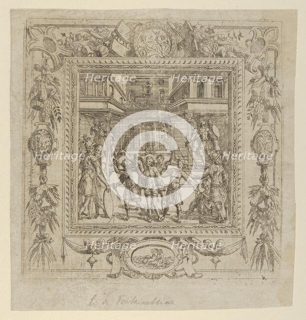 Flagellation of Christ in an ornate Frame, ca. 1542-45., ca. 1542-45. Creator: Anon.