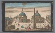 View of the Piazza del Popolo in Rome, 1700-1799. Creator: Anon.
