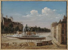 The fountain at Chateau d'eau, Boulevard de Bondy, around 1820, c1820. Creator: Unknown.