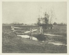 Where Winds the Dike (Norfolk), c. 1883/87, printed 1888. Creator: Peter Henry Emerson.