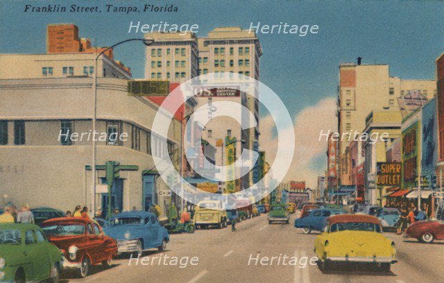 'Franklin Street, Tampa, Florida', c1940s. Artist: Unknown.