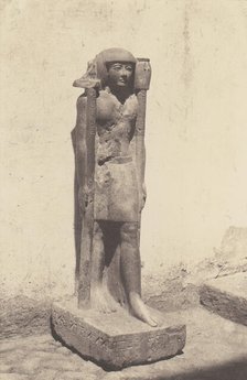 Syout (Lycopolis), Statue Appartenant au Docteaur Cuny, 1851-52, printed 1853-54. Creator: Félix Teynard.