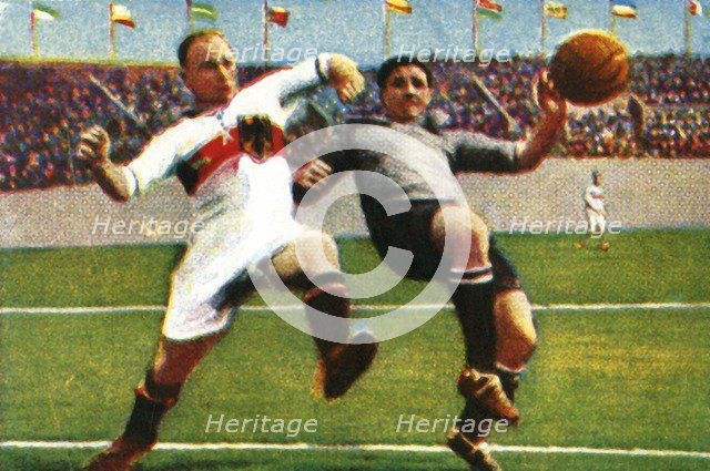 Germany-Uruguay football match, 1928. Creator: Unknown.