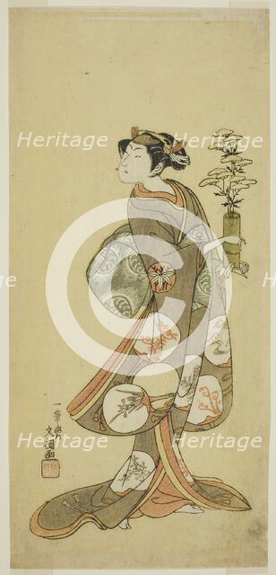 The Actor Yamashita Kyonosuke I in a Female Role, c. 1769. Creator: Ippitsusai Buncho.