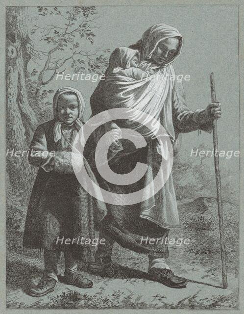 Peasant Woman with Two Children, 1764. Creator: Francesco Londonio.