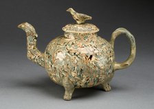Teapot, Staffordshire, c. 1760. Creator: Staffordshire Potteries.