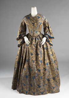 Afternoon dress, American, 1850-55. Creator: Unknown.