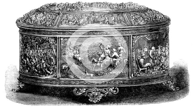 Casket presented to Mr. Stevens, Secretary to the County Fire Office, 1862.  Creator: Unknown.