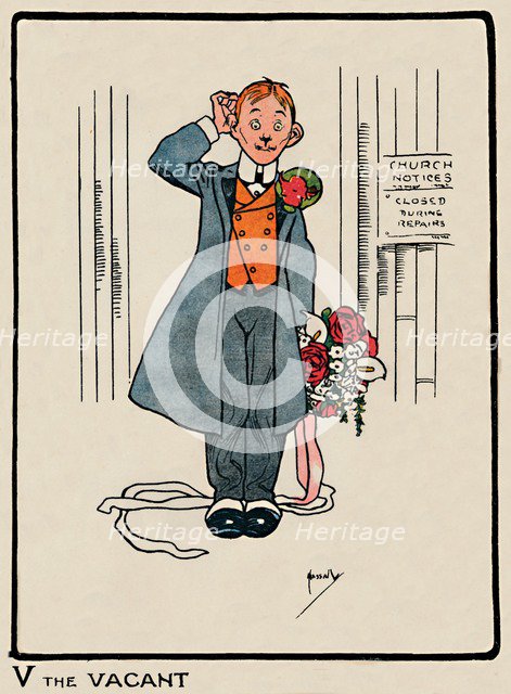 'V the Vacant', 1903. Artist: John Hassall.