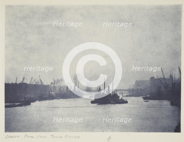 London pool from Tower Bridge. From the album: Photograph album - London, 1920s. Creator: Harry Moult.