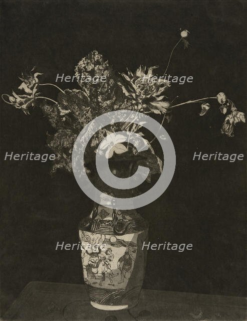 L'Agonie des Fleurs (Black and White Version), 1890-95. Creator: Theodore Roussel.