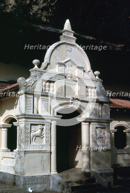 Entrance to Buddhist cave-temple shrine in Sri Lanka, 1st century. Artist: Unknown