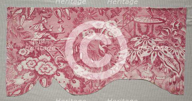 Copperplate Printed Textile, early 1800s. Creator: Unknown.