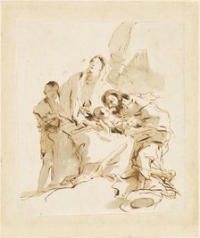 The Holy Family, 1754/1762. Creator: Giovanni Battista Tiepolo.
