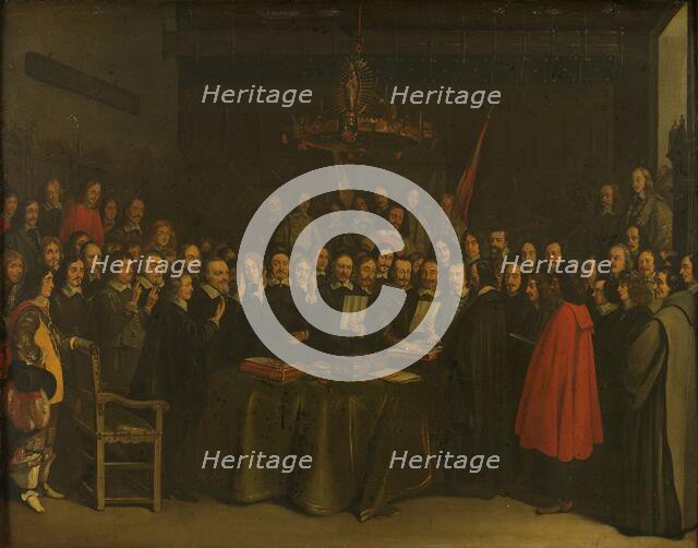 Ratification of the Peace of Münster between Spain and the Dutch Republic in the Town...15 May 1648. Creator: Unknown.