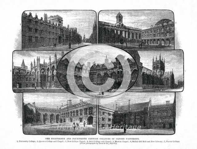 The colleges of the University of Oxford, 1895. Artist: Unknown