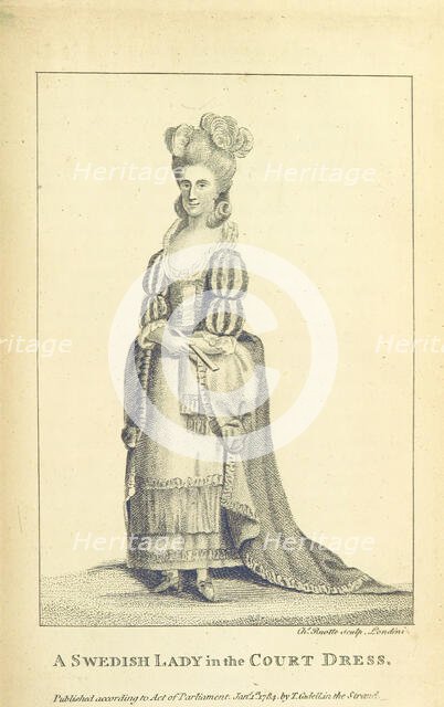 A Swedish Lady in the Court Dress, 1802.  Creator: Louis Charles Ruotte.