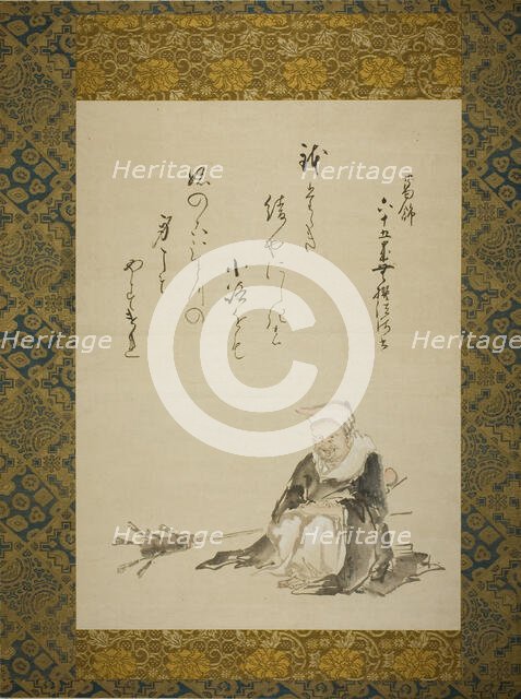 Monk Selling Ceremonial Tea Whisks, Japan, c. 1802. Creator: Hokusai.