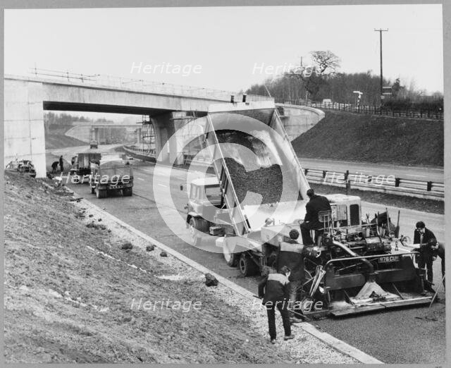 M6 Motorway, Swynnerton, Stafford, Staffordshire, 28/11/1962. Creator: John Laing plc.