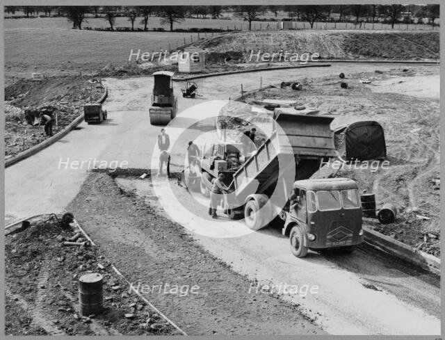 M6 Motorway, Junction 16, Audley Rural, Newcastle-under-Lyme, Staffordshire, 09/05/1963. Creator: John Laing plc.