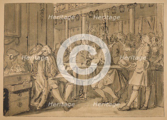 Sketch for 'Industry and Idleness' - Plate X, 1747. Artist: William Hogarth.