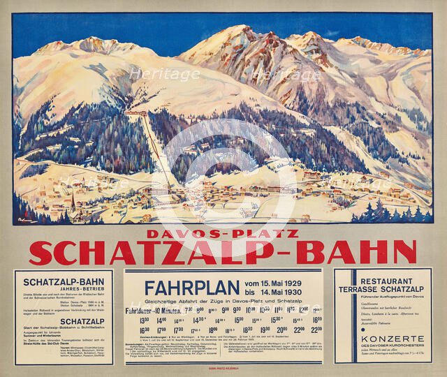 Davos-Platz - Schatzalpbahn, 1929. Creator: Arlen; Philipp (1876-1944).